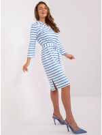 Sukienka LK SK 509299.74 biało niebieski