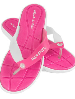 AQUA SPEED Bazénové papuče Bali Pink/White