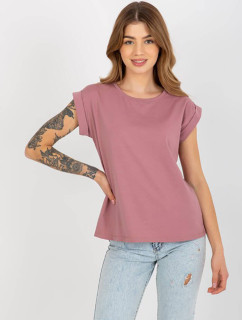 Bavlněné dámské tričko tshirt ve špinavě růžové barvě s  Feel Good model 19552558 - Factory Price