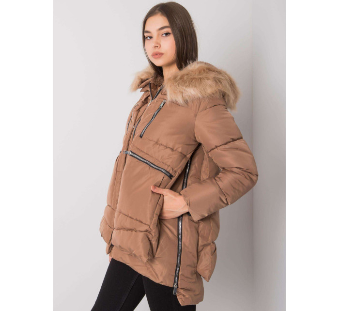 Dámska ťavia zimná bunda s kapucňou