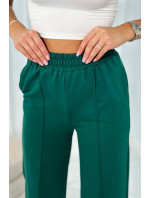 Bavlnený set Mikina + nohavice so širokými nohavicami zelená