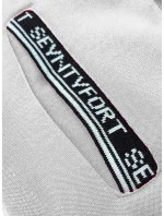 Svetlošedá dámska dlhá mikina na zips LHD (AMG-173)