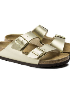 Birkenstock Arizona Birko-Flor Gold regular wide žabky pre ženy (1016110)