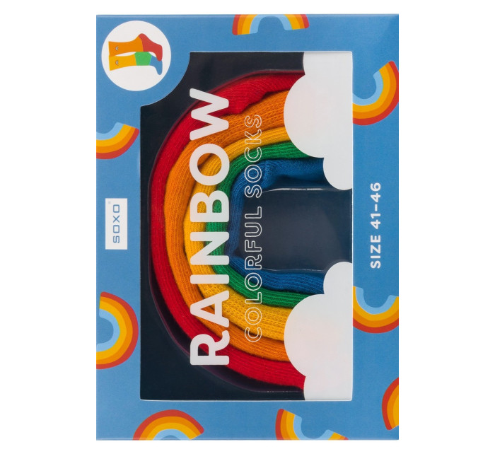 Pánske ponožky SOXO RAINBOW - v krabičke