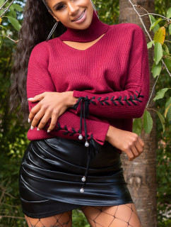 Trendy KouCla turtleneck jumper with cut out