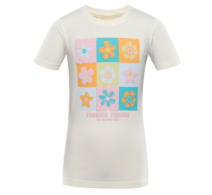 Detské bavlnené tričko ALPINE PRO GERBO creme variant pa