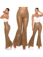 Sexy Faux Leather Flared Pants