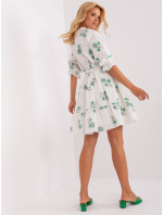 Sukienka LK SK 509346.85 biało zielony