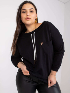 Černá krátká mikina plus size od Louny