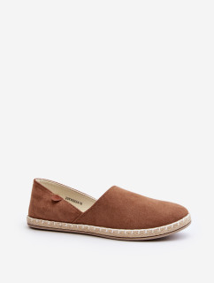 Dámske semišové espadrilky Brown Vulcano