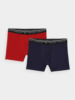 Pánske boxerky 4F (2-pack) - tmavomodré/červené