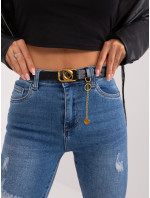 Tmavomodré skinny džínsy s opaskom