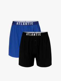 Pánske voľné boxerky ATLANTIC 2Pack - modrá, tmavomodrá