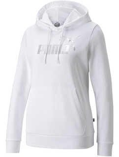 Dámska mikina s kovovým logom 849958 02 Biela so striebornou - Puma