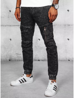 Pánske džínsové tepláky čierne Dstreet UX3944