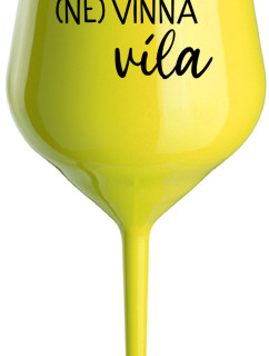 (NE)VINNÁ VÍLA - žltý nerozbitný pohár na víno 470 ml