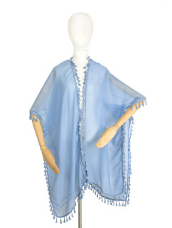 Art of Polo Poncho sz23181-8 Blue