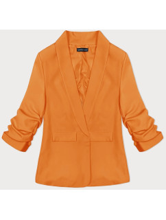 Tenké oranžové sako s nařasenými rukávy (22-356)