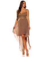 Sexy KouCla high low dress with sexy insight