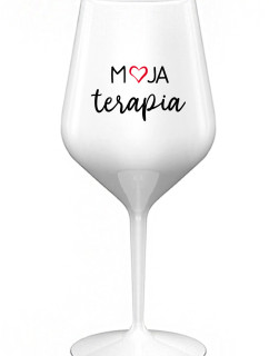 MOJA TERAPIA - biely nerozbitný pohár na víno 470 ml