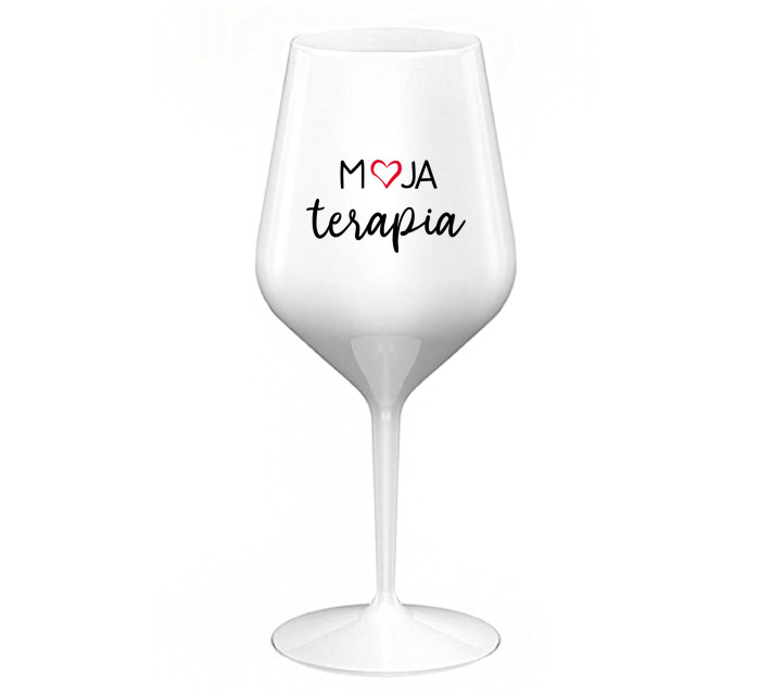 MOJA TERAPIA - biely nerozbitný pohár na víno 470 ml