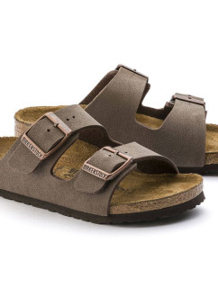 Birkenstock Arizona Kids Birko-Flor Nubuck Mocha úzke žabky (0552893)