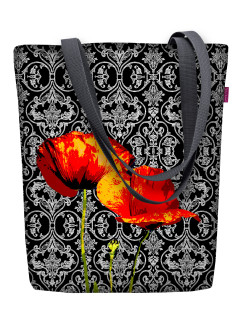 Bertoni Plátenná taška Sunny Poppies Black