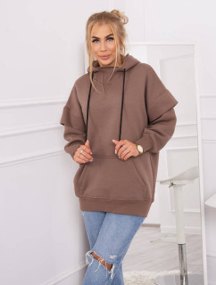 Zateplená mikina s model 18749380 zipem mocca - K-Fashion