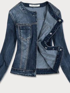 Tmavě modrá krátká dámská džínová bunda model 16146991 - Re-Dress