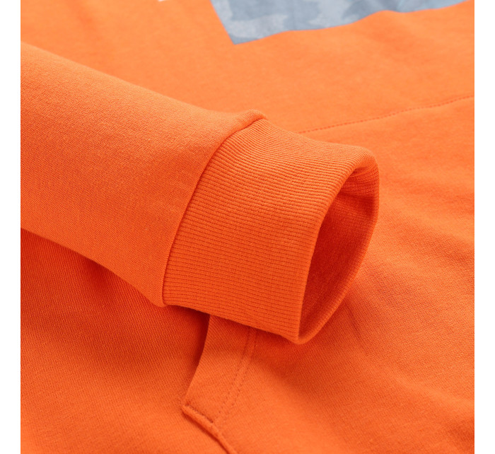 Pánska bavlnená mikina s kapucňou ALPINE PRO SEGIUS pikantne oranžová variant pa