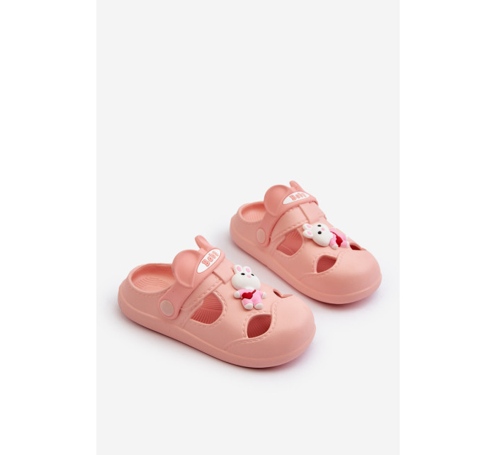 Detské penové papuče s ružovou dekoráciou opleia
