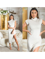 Sexy Koucla Midi-Knitdress with shoulder pads