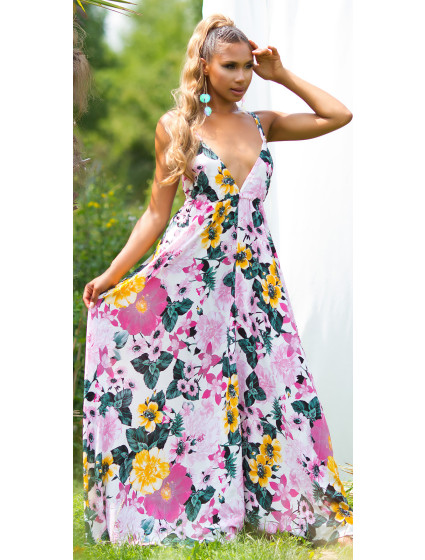 Sexy Maxidress V-Neck & open back