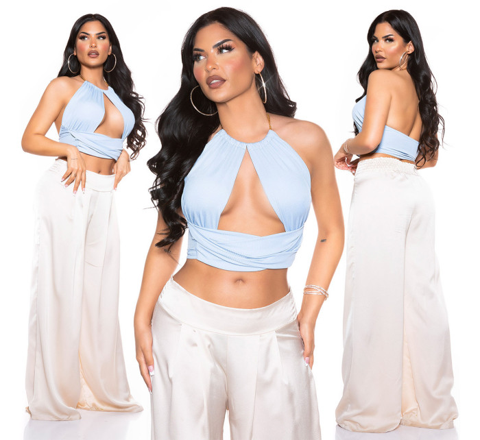 Sexy Crop Top with Cut  Neckholder model 19618581 - Style fashion