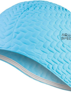 AQUA SPEED Plavecká čiapka Bombastic Tic-Tac Light Blue Pattern 02