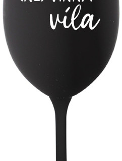 (NE)VINNÁ VÍLA - čierny pohár na víno 350 ml