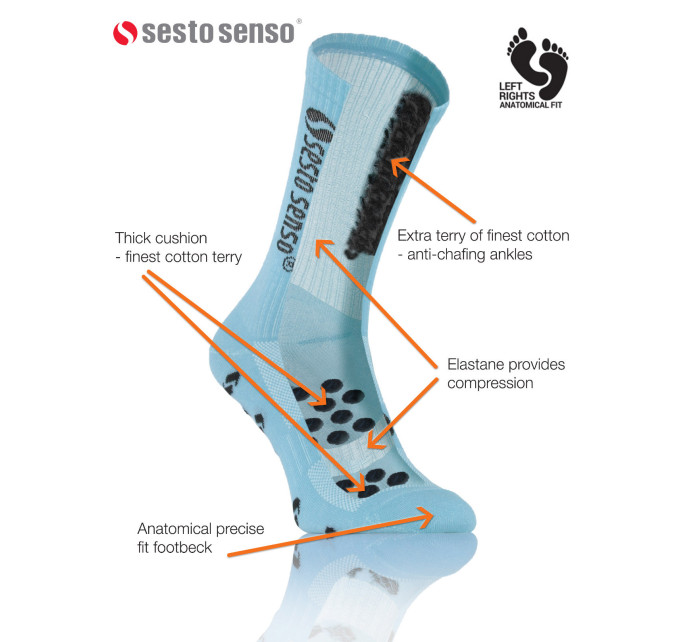 Sesto Senso Športové ponožky SKB_02 Turquoise