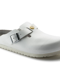 Pánske kožené dreváky Birkenstock Boston ESD White pre zdravotníkov regular wide (0061370)