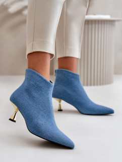 Dámske členkové topánky Denim Blue Stiletto Heel Terlena