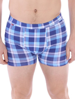 Pánske boxerky Long Fit 104 modré káro