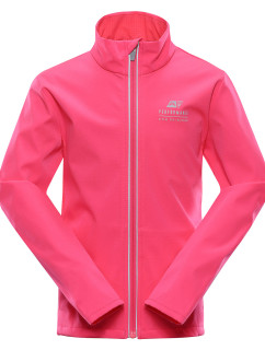 Dětská softshellová bunda s membránou ALPINE PRO MULTO neon knockout pink