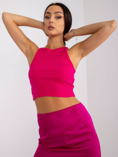 Fuchsiový proužek crop top od Margo RUE PARIS