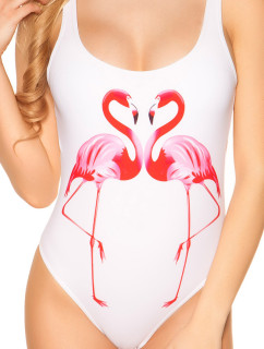 Trendy Swimsuit with Flamingo Print