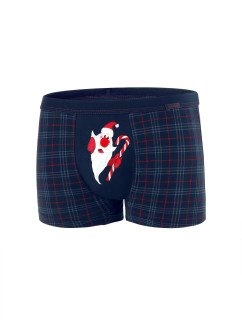 Boxerky Santa Claus 007/61 Navy Blue - Cornette