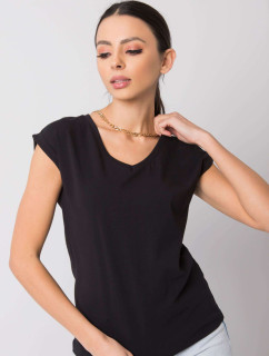 Základné dámske tričko v čiernej farbe