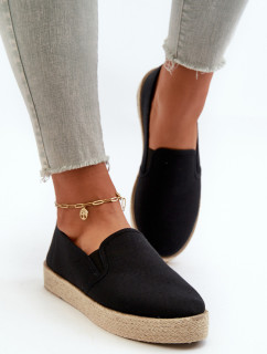 Dámske espadrilky na platforme Black Naloenma