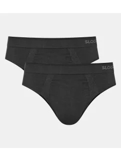 Pánske slipy GO Smooth Brief 2P - BLACK - čierna 0004 - SLOGGI