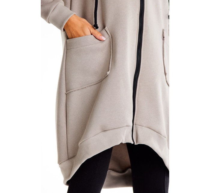 Mikina s kapucí na zip model 19317734 Grey - Infinite You