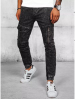 Pánske džínsové tepláky čierne Dstreet UX3944