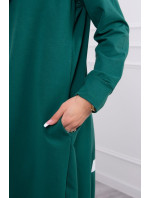 Nadrozmerný zelený sveter s potlačou